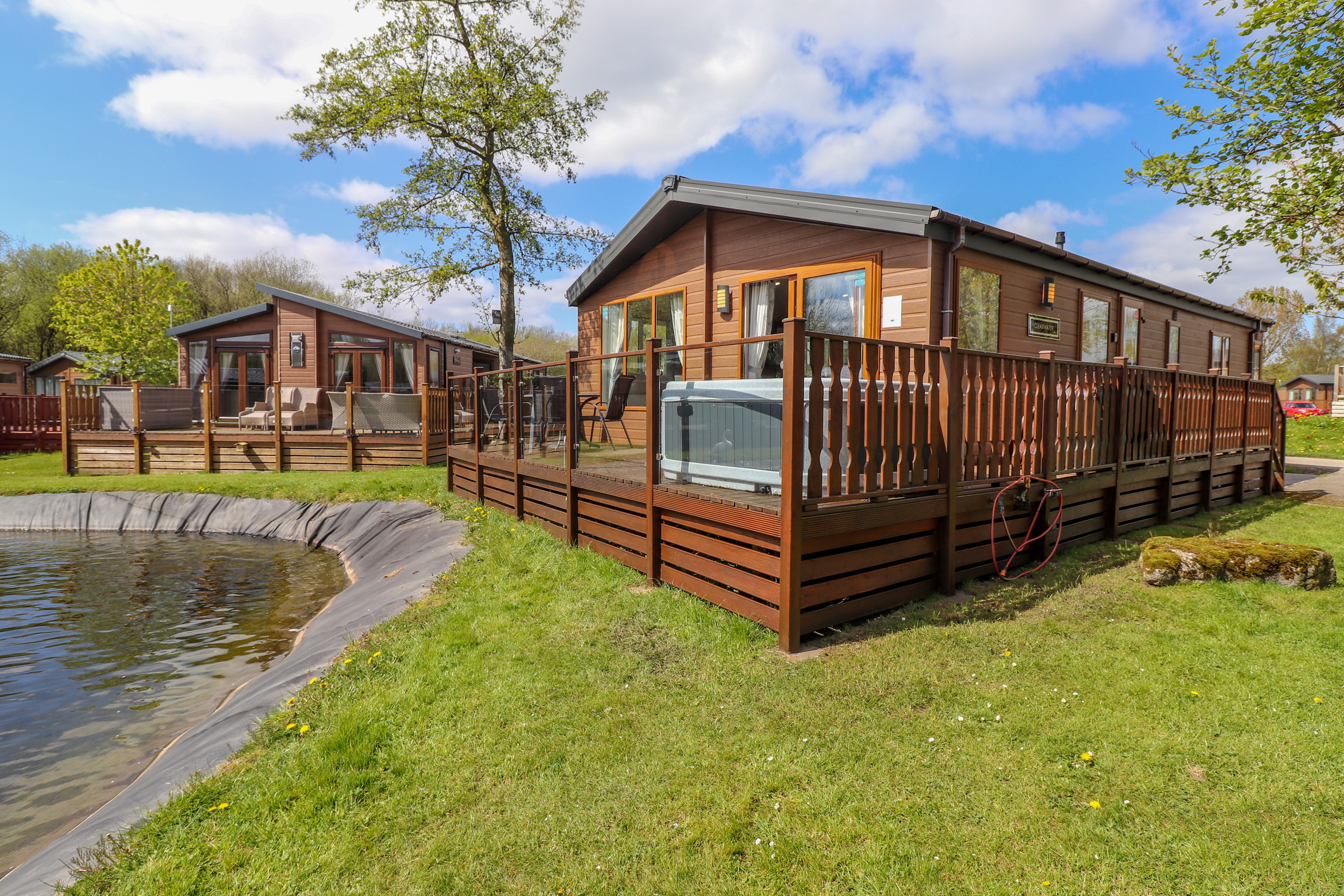 Coniston in South Lakes Leisure Village, Carnforth, Lancashire. Single-storey. Hot tub. Private deck